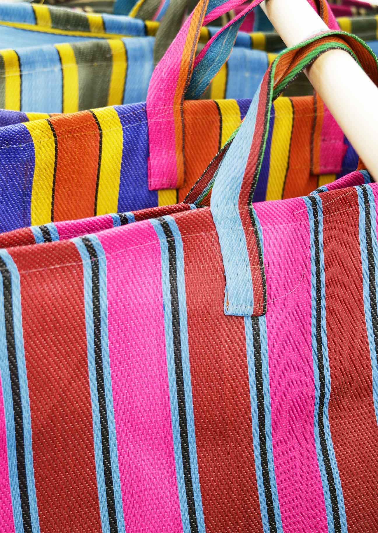 Nylon on sale stripe bag